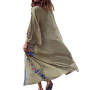 L-Peach Ropa de Dormir Caftán para Mujer Kimono Bikini Cover Ups Vestido de Playa Pareos Batas