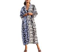 L-Peach Ropa de Dormir Caftán para Mujer Kimono Bikini Cover Ups Vestido de Playa Pareos Batas