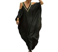 L-Peach Vestido de Playa Caftán Bohemio para Mujer Ropa de Estar Encubrimientos Bata Pareos