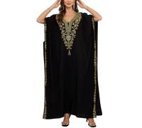 L-Peach Vestido de playa maxi para mujer con bordado tipo caftán, ropa de casa de gran tamaño, cubretodos, batas, Altoa única