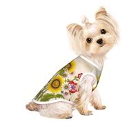 L Pet - Camiseta transpirable sin mangas con estampado de abejas, girasoles, margaritas, rosas, gatos, cachorros, yorkie, perro salchicha, bulldog francés