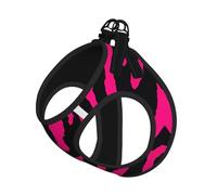 L Pet Leash - Arnés para perro, juego de correa de tamaño pequeño, cebra, tigre, leopardo, rosa, estampado de cachorro, malla transpirable para compañeros caninos