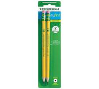 L pices Ticonderoga My First Wood-Cased 2 HB Soft Pre-Sharp Yellow (2 unidades)
