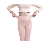 (L,pink)Casual Warm Winter Solid Pants with Soft Clouds Fleece for Women in Their 20s