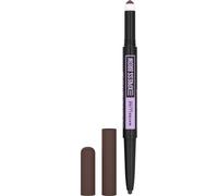 L piz y polvo Maybelline Express Brow 2 en 1, color marr n oscuro, 0.02 onzas l quidas (paquete de 2)