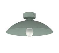 L+ Plafón Iluminacion, de metal, forma cúpula, diámetro 30 cm, color verde mate, fabricado en Italia