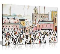 L.S Lowry Going to Work - Lienzo decorativo para pared, 36 x 24 pulgadas