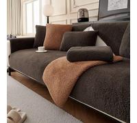 L Sd - Funda de sofá antideslizante, protector universal para sofá de 1/2/3/4 plazas, manta para sofá de esquina (Y, negro y gris, 90 x 180 cm)