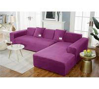 L Sd - Funda de sofá de 1, 2, 3 y 4 plazas, protector de piel gruesa, color morado, para sofás de 195 a 230 cm