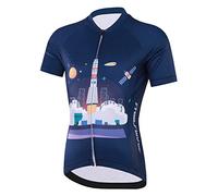 L SERVER Camisetas de Ciclismo Infantil para Niño con Bolsillo Elástico Niña Camiseta de Ciclismo Corta + Short Acolchado Transpirable Conjunto, 8-9 años