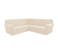 L Shape Corner Sofa Cover Soft Thick Stretch Protector for 7 Seater Sectional Couch Machine Washable Ideal for Home Cafe & Restaurant Size M