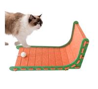 L Shape Felt Scratch Pad For Cats - Cat Scratchers For Indoor | Wear-Resistant, Claw Sharpening Tools | Cat Scratcher with Interactive Ball Toy For Small Medium and Large Kitten