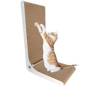 L Shaped Cat Scratcher Board, Vertical Cat Scratch Pad Wall Mount | Space Saving Kitten Scratcher with Corner Fit for Furniture Protection, Durable Corrugated Cardboard Kitten Scratchers for In