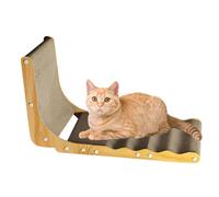 L Shaped Cat Scratcher, Kitten Scratching Board, Pet Nail Sharpener Board, Interactive Mental Physical Exercise Toy, Durable Corner Scratch Pad for Claw Maintenance and Playtime