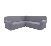 L Shaped Corner Sofa Cover Soft Thick Stretch Protector for 7 Seater Sectional Couch Machine Washable Perfect for Home Cafe Club & Restaurant Use