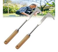 L-Shaped Stainless Steel Crevice Weeding Tool, Patio Crack Weeder Tool With Ergonomic Handle, for Garden Lawn Yard Patio Terrace Paving Moss Garden Tool (2pcs)