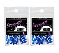 L-Style - Juego de 2 sacos de punta de dardo (punta de labios, extrafuertes y duraderos), Azul oscuro