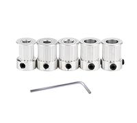 L-Tao-Pulley, 5pcs GT2 Polea 16 / 20Teeth Engranaje Diámetro 5/6.35 / 8mm for GT2 Ancho de Banda de 10 mm de Alumium Durante 3 d Impresora Accesorios