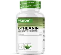 L-Teanina - 180 cápsulas - 750 mg por dosis diaria - de extracto natural de té verde - alta dosis - sin aditivos - vegano