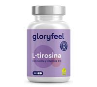 L-Tirosina 365 Cápsulas (6 meses) - 1000 mg por dosis diaria - Con Vitamina B3 y B12 - Para los nervios, el metabolismo energético y la mente*- Sin aditivos fabricado en Alemania