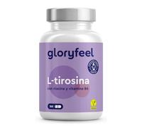 L-Tirosina 365 Cápsulas (6 meses) - 1000 mg por dosis diaria - Con Vitamina B3 y B12 - Para los nervios, el metabolismo energético y la mente*- Sin aditivos fabricado en Alemania