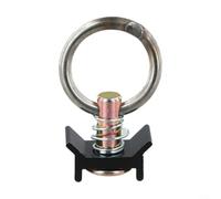 L Track Anchor Point 35 cm Cierre de aleación de aluminio para fijación de carga de furgoneta Soporte de correa ajustable negro (anillo de tracción negro)