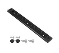 L Track Anchor Point 35cm Cierre de aleación de aluminio para furgoneta Fijación de carga Soporte de correa ajustable Negro (350 mm)