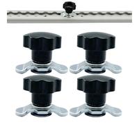 L Track Rail, Lug Threaded Stud Nut Fitting, Dependable Load Fastening, Ergonomic Tie-Down Accessory, Heavy Duty Rail Part for Trucks, Cars, Garages, Airplanes, Warehouses, 1.73 pulgadas