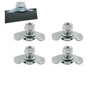L Track Stud, Labor-Saving L Track Rail Stud Fitting For Truck Bed | 4 Pieces Tie Down | Universal Modernized Asamblea Hardware para Automotriz SUV Aircraft Van Truck Bed Warehouse Trailer
