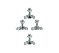 L Track Stud, Labor-Saving L Track Rail Stud Fitting For Truck Bed | 4 Pieces Tie Down | Universal Modernized Asamblea Hardware para Automotriz SUV Aircraft Van Truck Bed Warehouse Trailer