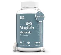 L-Treonato de Magnesio | Alta Dosis de 2000mg de Magtein® Puro | Alta Absorción | 120 Cápsulas | Memoria, Foco, Sueño Profundo | NutriBrain