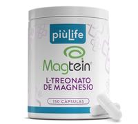 L Treonato De Magnesio Magtein 2000 mg Por Dosis PiùLife, 150 Cápsulas, Suplemento Magnesio Para La Memoria Y Concentración, Mejorar El Descanso, Sueño, Magnesium L-Threonate