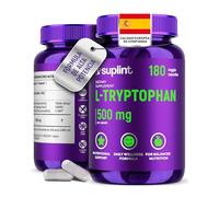 L-Triptófano 500 mg - Aminoácido Esencial - 180 Cápsulas Veganas - 3 Pack | Alta Concentración - 1 Cápsula al Día, Suministro para 6 Meses - Certificado GMP y Analizado en Laboratorio en Alemania