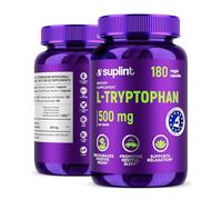 L-Triptófano 500 mg - Cápsulas Alta Concentración - 180 Cápsulas Veganas | Apoyo Natural para Estado de Ánimo y Descanso | Testado en Laboratorio | Certificación GMP