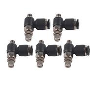 L Type Right Angle Throttle Valve | PVC Quick Fitting for Gas Flow Control | Oval Release Ring for Easy Disassembly | Male Thread, 1.0-1.2MPa Pressure Rating (4-M5)