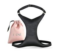 L’UNĒ Sujetador Antiarrugas Escote | Sujetador para Dormir de Satén y Encaje | Lencería Antiedad | Almojada Anti Arrugas para el Pecho | Talla Unica (Negro)