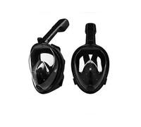 (L-XL, Black) Full Face Snorkel Mask Diving Scuba Goggles Swimming For Kids Adults Anti-Fog