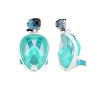 (L-XL, Green) Full Face Snorkel Mask Diving Scuba Goggles Swimming For Kids Adults Anti-Fog