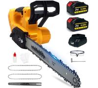 L1NXIXI Motosierra eléctrica con batería, 12 pulgadas, para Makita batería de 18 V, incluye 2 baterías de 4000 mAh y cargador, motosierra eléctrica con 1000 W sin escobillas, lubricador automático, 2