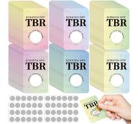L1rabe 120 TBR, tarjetas para rascar, 240 calcomanías para lectores, amantes de los libros, regreso a clases, tarro TBR de doble cara, accesorios para revelar el próximo libro para bibliotecarias de