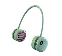 L21 - Ventilador manos libres eléctrico de refrigeración por aire de 3000 mAh, enfriador recargable con sueño natural y modos fuertes, manos libres