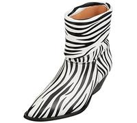 L37 HANDMADE SHOES Don't Ask Me Why, Western Boot Mujer, Negro Blanco, 38 EU