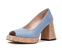 L37 HANDMADE SHOES Here We Go, Plataforma Mujer, Azul, 41 EU