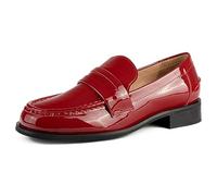 L37 HANDMADE SHOES Mocasines I Charol I Zapatos Hechos a Mano I Estilo único I Good Advice, Mujer, Rojo, 36 EU