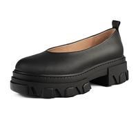 L37 HANDMADE SHOES Mocasines I Cuero Natural I Zapatos Hechos a Mano I Estilo único I Straight Up, Mujer, Negro, 36 EU