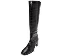 L37 HANDMADE SHOES Polar Nights Zip, Botas Altas hasta la Rodilla Mujer, Negro, 36 EU