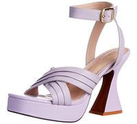 L37 HANDMADE SHOES Sandalias de tacón para mujer Late to Say Goodbye, Lilac, 35 EU
