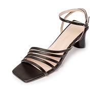 L37 HANDMADE SHOES Summertime Magic, Sandalia de tacón Mujer, Negro, 38 EU