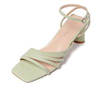 L37 HANDMADE SHOES Summertime Magic, Sandalia de tacón Mujer, Verde, 36 EU