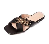 L37 HANDMADE SHOES Sun of Jamaica, Sandalia Mujer, Negro, 35 EU